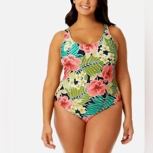 Hurley One Piece Swim Suit Size L = 12